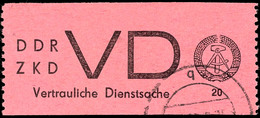 5339 20 Pf Vertrauliche Dienstsachen Schwarz Auf Helllilarosa Tadellos Rundgestempelt, Mi. 350,--, Katalog: 2 O - Autres & Non Classés