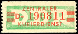 5344 Zentraler Kurierdienst, D-190811, Tadellos Postfrisch, Gepr. Schönherr VP, Mi. 130.-, Katalog: 31IID ** - Other & Unclassified