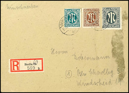 5350 50 Pfg., 16 Pfg. Und 10 Pfg. AM-Post Als Portogerechte Frankatur Auf R-Ortsbrief Aus BERLIN NO 60 31.10.46 Nach Ber - Other & Unclassified