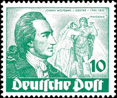 5383 10 Bis 30 Pf. Goethe, 3 Werte Kpl. Postfrisch, 10 Pf. Mit  Plattenfehler "Farbfleck Neben Unterarm", Je Gepr. Schle - Sonstige & Ohne Zuordnung