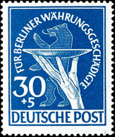 5395 30+5 Pf. ,Berliner Währungsgeschädigte" Mit Plattenfehler I, Tadellos Postfrisch, Mi. 250,-, Katalog: 70I ** - Andere & Zonder Classificatie