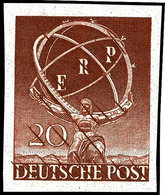 5403 20 Pfg. ERP, Probedruck In Schwärzlichgelbbraun, Ungezähnt, Postfrisch, Geprüft Schlegel BPP, Mi. 1.000.-, Katalog: - Andere & Zonder Classificatie