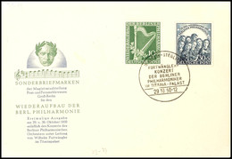 5407 10 Pfg Und 30 Pfg Philharmonie, Amtlicher Blanko-FDC Mit Ersttagssonderstempel "BERLIN 29.10.50", Tadellose Erhaltu - Andere & Zonder Classificatie