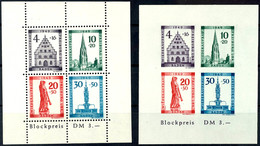 5452 Blockausgabe Wiederaufbau, Blockpaar Gezähnt/ungezähnt, Tadellos Postfrisch, Unsigniert, Mi. 145.-, Katalog: Bl.1A/ - Other & Unclassified