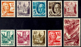 5468 2 - 90 Pfg Freimarken, 10 Werte Komplett, Tadellos Postfrisch, Unsigniert, Mi. 200.-, Katalog: 28/37 ** - Other & Unclassified