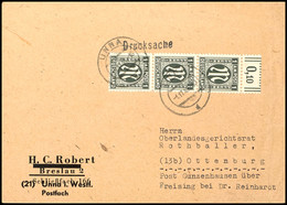 5494 1 Pfg. AM-Post Im Senkrechten Oberrand-3er-Streifen Als Portogerechte Mehrfachfrankatur Auf Drucksachenumschlag Aus - Andere & Zonder Classificatie