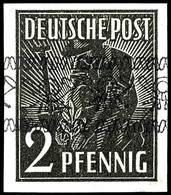 5518 2 Pfg Arbeiter Bandaufdruck Ungezähnt, Tadellos Postfrisch, Gepr. Rehfeld, Dr. Dub Und A. Schlegel BPP, Mi. 200.-,  - Andere & Zonder Classificatie