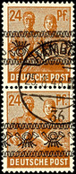 5541 24 Pf. Braunorange, Bandaufdruck, Kehrdruckpaar, Gest., Mi. 150.-, Katalog: 44INK O - Andere & Zonder Classificatie