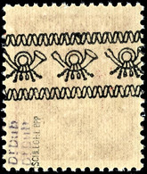 5554 12 Pfg. Ziffer Mit Bandaufdruck Nur Rückseitig, Postfrisch, Geprüft Schlegel BPP, Mi. 300,-, Katalog: 55IR ** - Sonstige & Ohne Zuordnung