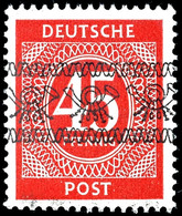 5563 45 Pfg. Ziffer, Bandaufdruck Vorder- Und Rückseitig, Postfrisch, Geprüft Schlegel BPP, Mi. 200,-, Katalog: 65IDDI * - Andere & Zonder Classificatie