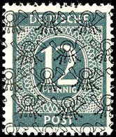 5568 12 Pfg Ziffer Netzaufdruck, Tadellos Postfrisch, Gepr. Dr. Dub Und Schlegel BPP, Mi. 380.-, Katalog: 56II ** - Sonstige & Ohne Zuordnung