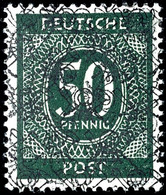 5575 50 Pfg. Ziffer Mit Normalem Und Senkrechten Netzaufdruck, Postfrisch, Geprüft Schlegel BPP, Mi. 350,-, Katalog: 66I - Andere & Zonder Classificatie