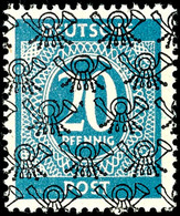 5587 20 Pfg Ziffer Netzaufdruck, Tadellos Postfrisch, Gepr. Schlegel BPP, Mi. 110.-, Katalog: VI/II ** - Sonstige & Ohne Zuordnung