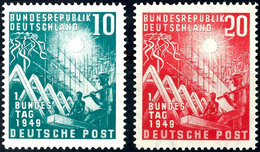5626 10 Und 20 Pfg Erster Deutscher Bundestage, Tadellos Postfrisch, Unsigniert, Mi. 100.-, Katalog: 111/12 ** - Sonstige & Ohne Zuordnung
