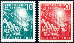 5626 10 Und 20 Pfg Erster Deutscher Bundestage, Tadellos Postfrisch, Unsigniert, Mi. 100.-, Katalog: 111/12 ** - Andere & Zonder Classificatie