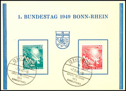 5628 "Bundestag" 20 Pf. Mit Plattenfehler "roter Fleck Im Mast" Zus. Mit Nr. 111 Auf FDC-Karte, Tadellos, Mi. 300,-- +,  - Sonstige & Ohne Zuordnung