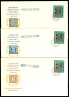 5629 "100 Jahre Dt. Briefmarke" 10+2 Pf. , Drei FDC Mit Münchner ESSt., Die Drei Schmuckumschläge Mit Verschied. Abb. Vo - Autres & Non Classés