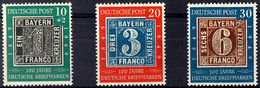 5632 10 - 30 Pfg 100 Jahre Briefmarken, Tadellos Postfrisch, Gepr. Schlegel BPP, Mi. 100.-, Katalog: 113/15 ** - Autres & Non Classés