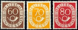 5657 60, 70 Und 80 Pfg Posthorn, Tadellos Ungebraucht Mit Originalgummierung Und Sauberem Falzrest, Mi. 395.-, Katalog:  - Other & Unclassified