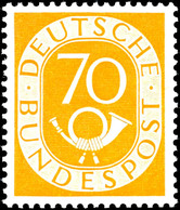 5658 70 Pfg Posthorn, Tadellos Postfrisch, Unsigniert, Mi. 500.-, Katalog: 136 ** - Sonstige & Ohne Zuordnung