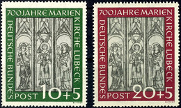 5665 10 Und 20 Pfg Marienkirche, Tadellos Postfrisch, Unsigniert, Mi. 220.-, Katalog: 139/40 ** - Sonstige & Ohne Zuordnung