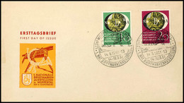 5676 10 Und 20 Pfg NABA Auf Blanko-Schmuck-FDC Mit ESST "WUPPERTAL-ELBERFELD 14.9.51", Tadellos, Umschlag Ganz Geringe T - Autres & Non Classés