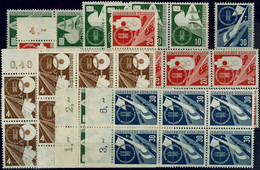 5689 1953, Verkehrsausstellung, 10 Postfrische Sätze, Je Tadellos, Mi. 850,-, Katalog: 167/70 ** - Sonstige & Ohne Zuordnung