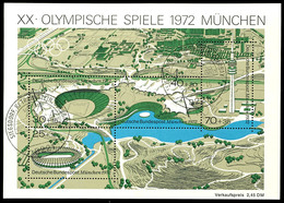 5729 Olympiade-Block Mit Plattenfehler "schwarze Punkte", Tadellos Mit SSt. SIEGSDORF Vom Ersttag, Mi. 200,--, Katalog:  - Andere & Zonder Classificatie