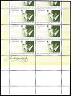 5741 110 Pfg Mendelssohn Bartholdy, Markant Verzähnter Kleinbogen Mit Vier Leerfeldern Unten, Tadellos Postfrisch, Sehr  - Other & Unclassified