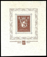 5809 1934, Blockausgabe Vaduz, Ungebraucht Mit Originalgummi Und Kleiner Anhaftung Im Rand, Marke Einwandfrei Postfrisch - Liechtenstein