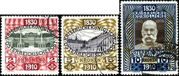 5840 2, 5 Und 10 Kr., 80. Geburtstag Franz Joseph, 3 Werte Gestempelt, Mi. 960.-, Katalog: 175/77 O - Other & Unclassified