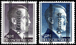 5847 1945, 1 - 5 RM. Hitler Mit Grazer Aufdruck, 4 Werte Komplett, Tadellos Postfrisch, Gepr. Begusch, Mi. 500.-, Katalo - Other & Unclassified