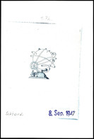 5852 1947, 40 Gr. Telegraphie, Phasendruck In Schwarzblau Auf Gummiertem Papier, Abzug Der 1 Phase Vom 8. September 1947 - Other & Unclassified