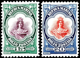 5871 1929, 5 C. - 20 L. Nationale Symbole, 18 Werte Komplett, Tadellos Postfrisch, Unsigniert, Seltene Ausgabe, Auflage  - Sonstige & Ohne Zuordnung