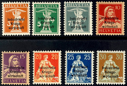 6027 3 C. Bis 30 C. Mit Fettem Aufdruck (Type II), Kompletter Satz Mit 8 Werten, Tadellos Postfrisch, Fotobefund Hoffner - Autres & Non Classés