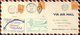 6135 1935, PAN-AM American Clipper Erstflug San Francisco - Guam - San Francisco, Brief Mit Drei Aufgabestempeln Und Fra - Sonstige & Ohne Zuordnung