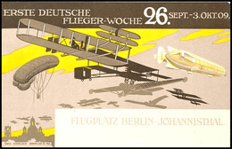 6154 Verkehr: Flugzeuge, 1909, Farbige Werbekarte Zur "ERSTEN DEUTSCHEN FLIEGER-WOCHE" Flugplatz Berlin-Johannisthal 26. - Autres & Non Classés