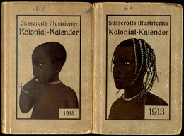 6182 Süsserotts Illustrierter Kolonial-Kalender, 1913, Einband Berieben Und In Der Rechten Oberen Ecke Etwas Wasserfleck - Sonstige & Ohne Zuordnung