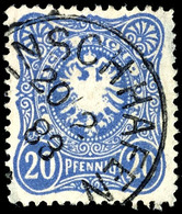 6310 20 Pfg Reichsadler Im Oval, Stempel (FI)NSCHHAFEN 20 2 88, Katalog: V42c O - Deutsch-Neuguinea