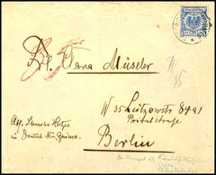 6332 20 Pfg Krone/Adler Auf Brief, Stempel FRIEDRICH-WILHELMSHAFEN 17/1 96, Nach Berlin. Absenderin: Krankenschwester Au - Deutsch-Neuguinea