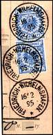 6334 20 Pfg Krone/Adler, Stempel FRIEDRICH-WILHELMSHAFEN 16/2 95, Auf Briefstück, Katalog: V48d(2) BS - German New Guinea