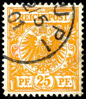 6357 25 Pfg Krone/Adler, Stempel (MAT)UPI  -2/5 01 (Tag Evt. 12 Oder 22), Signiert JÄSCHKE L BPP, Katalog: M49b O - Autres & Non Classés