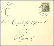 6408 5 Pfg Kaiseryacht Auf Ortsbrief (!) An Das Kaiserliche Postamt, Stempel RABAUL 19.6.13. Der Brief Ist 2-seitig Geöf - German New Guinea
