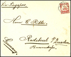 6415 10 Pfg Kaiseryacht Auf Brief, Stempel MATUPI 4/8 02, Nach Radebeul Mit Ank.-Stempel, Katalog: 9 BF - Duits-Nieuw-Guinea