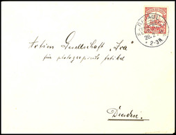 6416 10 Pfg Kaiseryacht Auf Brief, Stempel RABAUL (DNG) 28.2.14, Nach Dresden, Katalog: 9 BF - Deutsch-Neuguinea