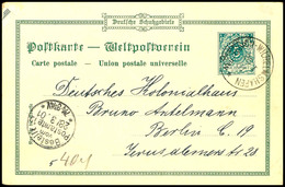 6440 5 Pfg Privat-Karte "GRUSS Aus STEPHANSORT", Stempel FRIEDRICH-WILHELMSHAFEN 26/1/01 (Monatszahl Kopfstehend), An "D - Duits-Nieuw-Guinea