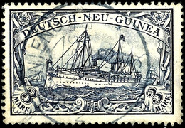 6501 KAEWIENG 2/3 13, Klar Und Zentr. 3 Mk. Schiffszeichnung, Min. Schürfung, Gepr, Dr.Provinsky BPP, Katalog: 18 O - German New Guinea