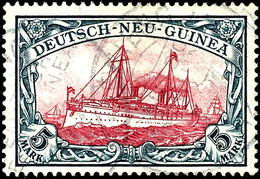 6503 KAEWIENG 7/7 12, 2mal  Klar Auf 5 Mk. Schiffszeichnung, Gdpr. Dr. Lantelme BPP, Katalog: 19 O - Duits-Nieuw-Guinea