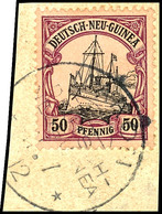 6512 MARON 11.7 12, Klar Auf Briefstück 50 Pf. Schiffszeichnung, Katalog: 14 BS - Deutsch-Neuguinea