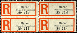 6518 MARON, R-Zettel, 4er-Block Postfrisch, Katalog: (4) ** - German New Guinea